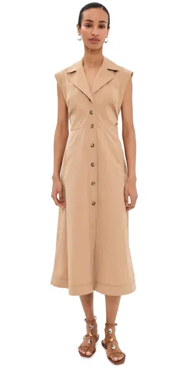 Veronica Beard Orla Dress Khaki 4 | Thumbnail 1