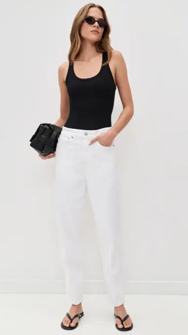AGOLDE Maria Thong Bodysuit Black | Thumbnail 5