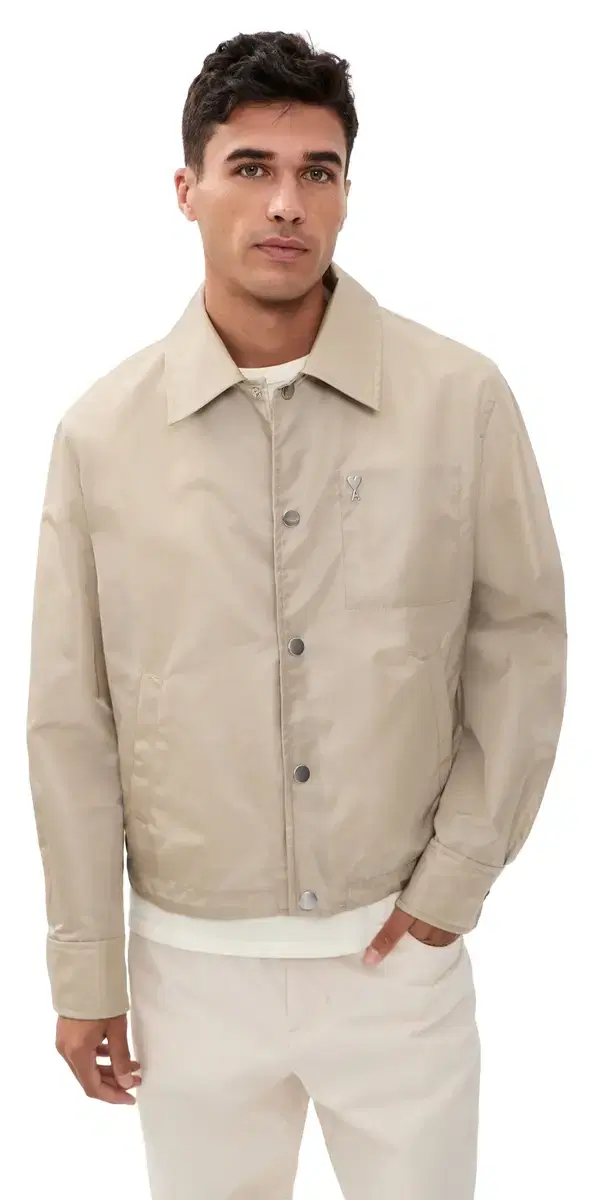 Technical Nylon Jacket Beige Taupe