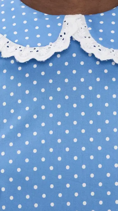CAROLINE CONSTAS Juliette Mini Dress Periwinkle White | Thumbnail 6