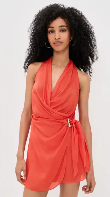NIA Isla Dress Coral Red | Thumbnail 2 NIA Isla Dress Coral Red | Thumbnail 2
