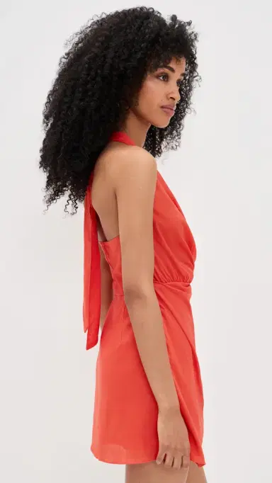 NIA Isla Dress Coral Red | Thumbnail 4 NIA Isla Dress Coral Red | Thumbnail 4