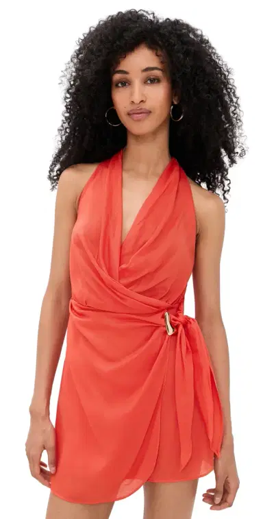 NIA Isla Dress Coral Red | Thumbnail 1 NIA Isla Dress Coral Red | Thumbnail 1