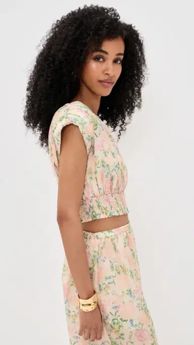 Maude Club Ara Top Vintage Floral Print M | Thumbnail 4