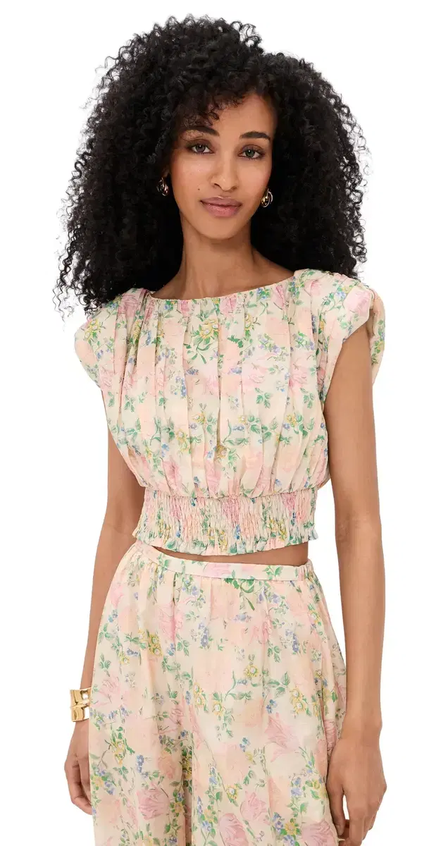 MAUDE CLUB Ara Top Vintage Floral Print