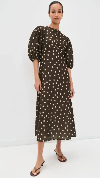 The Lulo Project The Dawn Dress Polka Dots Brown S | Thumbnail 2 The Lulo Project The Dawn Dress Polka Dots Brown S | Thumbnail 2