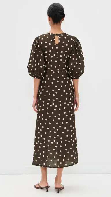 The Lulo Project The Dawn Dress Polka Dots Brown S | Thumbnail 3 The Lulo Project The Dawn Dress Polka Dots Brown S | Thumbnail 3