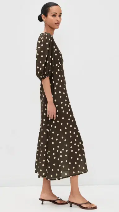 The Lulo Project The Dawn Dress Polka Dots Brown S | Thumbnail 4 The Lulo Project The Dawn Dress Polka Dots Brown S | Thumbnail 4