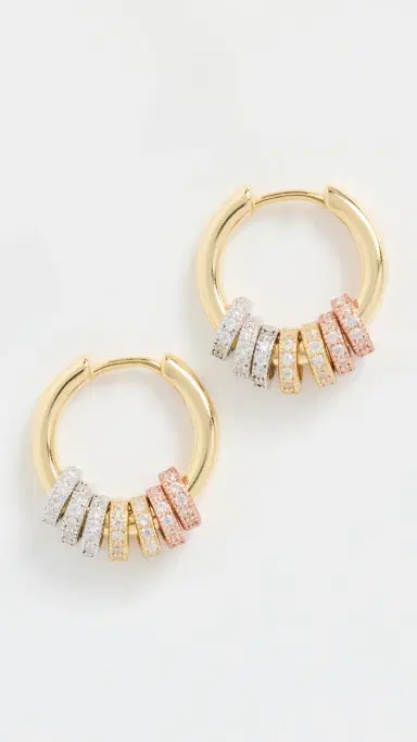 Shashi Gaia Pave Hoops | Thumbnail 2 Shashi Gaia Pave Hoops | Thumbnail 2