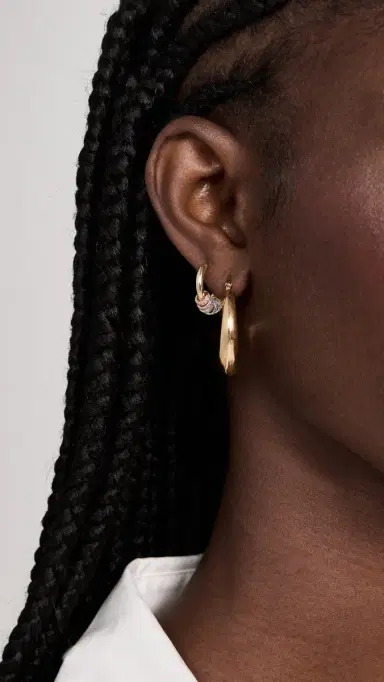 Shashi Gaia Pave Hoops | Thumbnail 3 Shashi Gaia Pave Hoops | Thumbnail 3