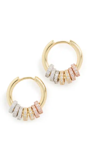Shashi Gaia Pave Hoops | Thumbnail 5 Shashi Gaia Pave Hoops | Thumbnail 5
