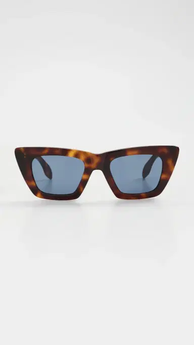 Elisa Johnson Lori Sunglasses Brown Tortoise Dark Blue Lens | Thumbnail 2 Elisa Johnson Lori Sunglasses Brown Tortoise Dark Blue Lens | Thumbnail 2