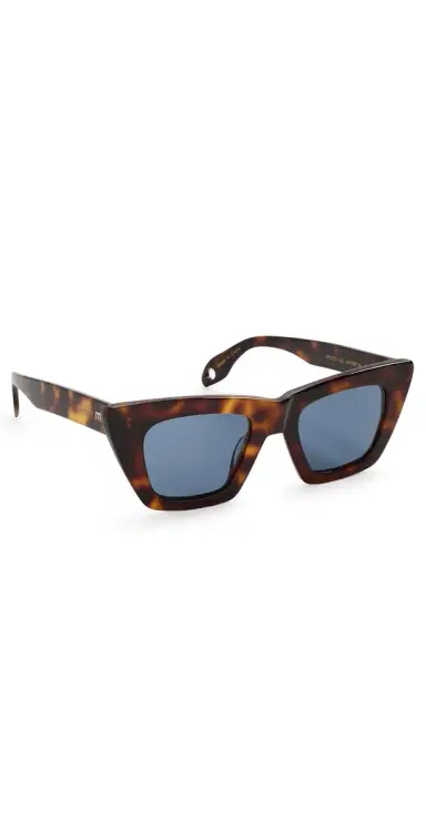 Elisa Johnson Lori Sunglasses Brown Tortoise Dark Blue Lens | Thumbnail 1 Elisa Johnson Lori Sunglasses Brown Tortoise Dark Blue Lens | Thumbnail 1