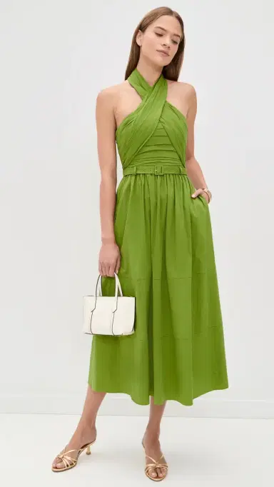 Cinq à Sept Marcie Dress Dark Lime | Thumbnail 5 Cinq à Sept Marcie Dress Dark Lime | Thumbnail 5