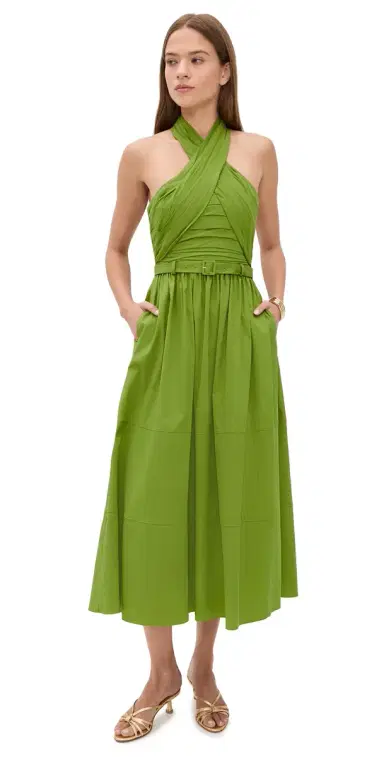 Cinq à Sept Marcie Dress Dark Lime | Thumbnail 1 Cinq à Sept Marcie Dress Dark Lime | Thumbnail 1