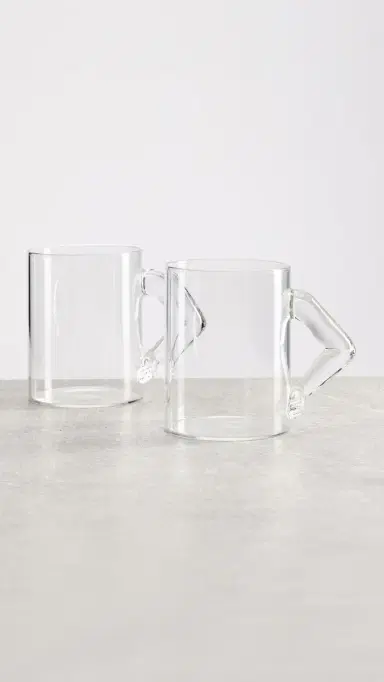 FAZEEK Silhouette Mugs Set of 2 Clear One Size | Thumbnail 2