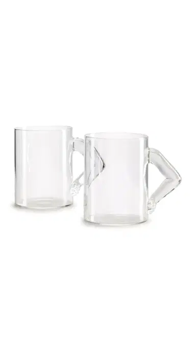 FAZEEK Silhouette Mugs Set of 2 Clear One Size | Thumbnail 5
