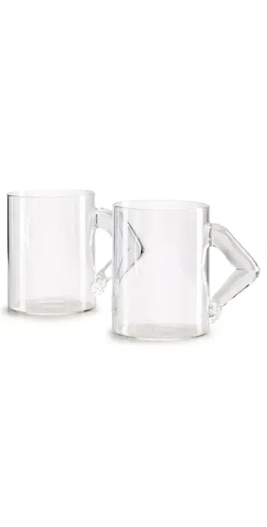 FAZEEK Silhouette Mugs Set of 2 Clear One Size | Thumbnail 1