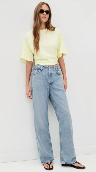 AGOLDE Shari Tee Lemon Drop | Thumbnail 5