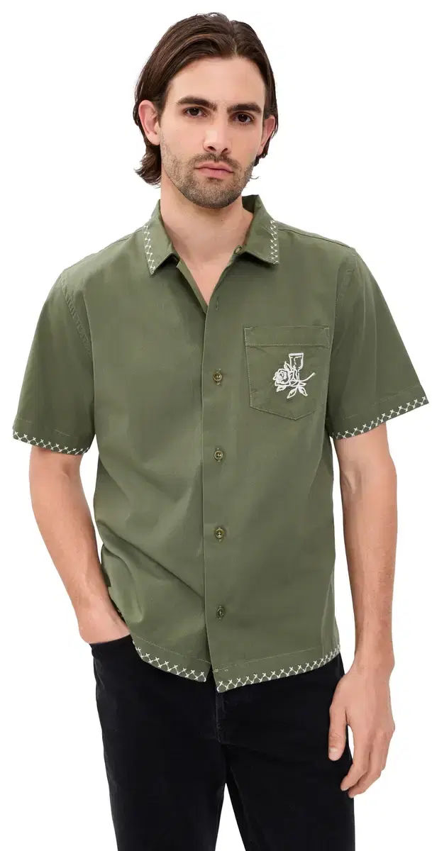 Border hirt Olive