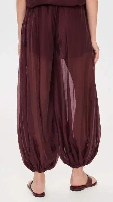 MEIMEIJ Elastic Waist Oversized Balloon Pants Sangria | Thumbnail 3