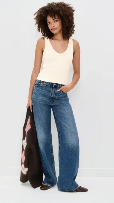 perfectwhitetee tructured Rib V-Neck Tank ugar | Thumbnail 5 perfectwhitetee tructured Rib V-Neck Tank ugar | Thumbnail 5