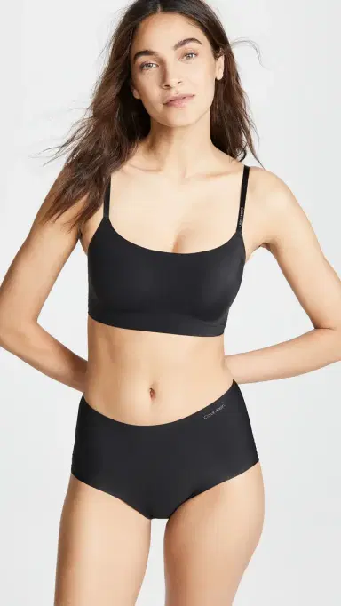Calvin Klein Underwear Invisibles Adjustable Strap Bralette Black | Thumbnail 2