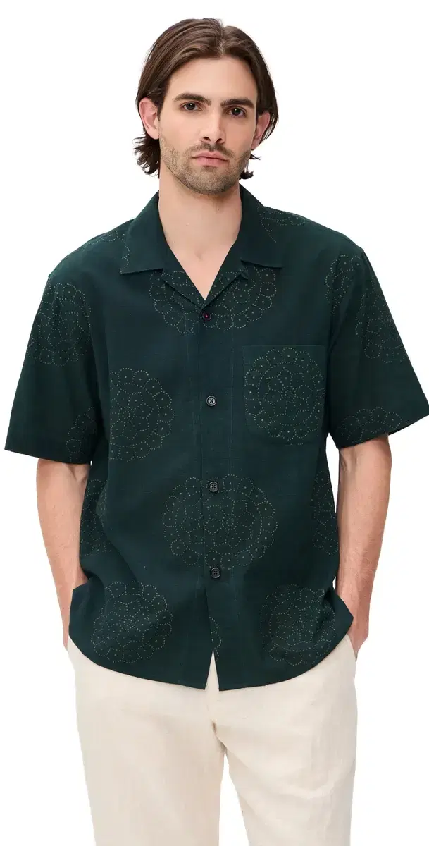 Ronen Printed Shirt Green