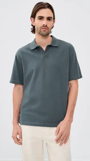 Madewell Cotton Short Sleeve Polo Heirloom Blue | Thumbnail 2