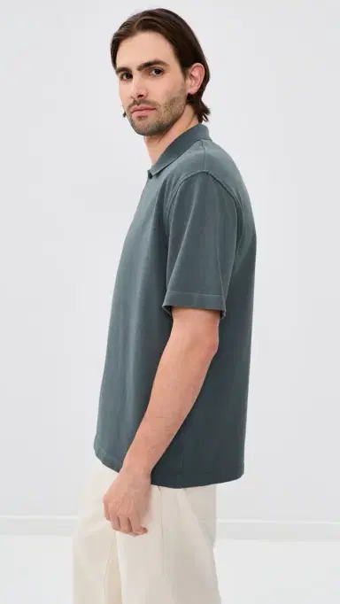 Madewell Cotton Short Sleeve Polo Heirloom Blue | Thumbnail 4