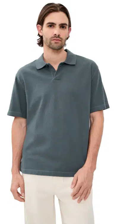 Madewell Cotton Short Sleeve Polo Heirloom Blue | Thumbnail 1