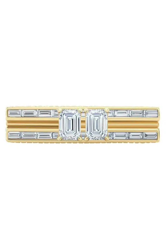LORAIDA Diamond Double Blade Ring