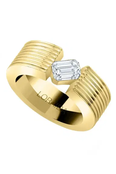 LORAIDA Diamond Orbit Pinky Ring | Thumbnail 1