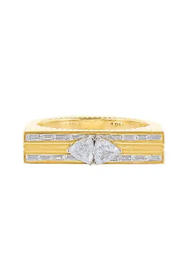 LORAIDA Diamond Trilliant Double Blade Ring | Thumbnail 1