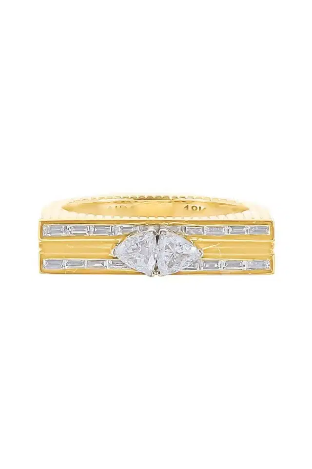 LORAIDA Diamond Trilliant  Double Blade Ring