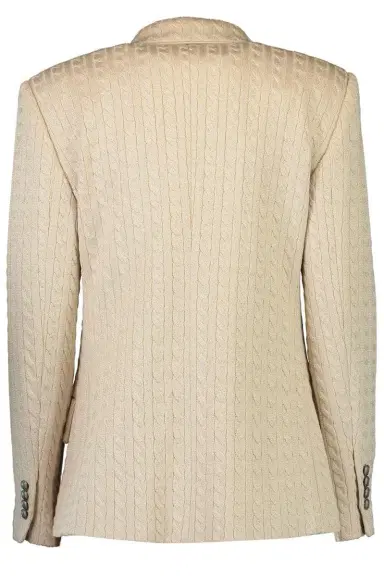 Brunello Cucinelli Double Breasted Knit Sparkling Blazer | Thumbnail 4
