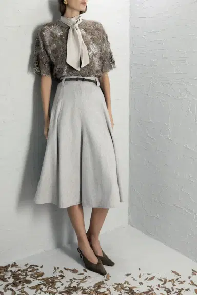 Brunello Cucinelli Flute Midi Skirt | Thumbnail 2