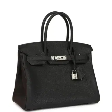 HERMÈS Hermes Birkin 30 Black Togo Palladium Hardware | Thumbnail 2 HERMÈS Hermes Birkin 30 Black Togo Palladium Hardware | Thumbnail 2