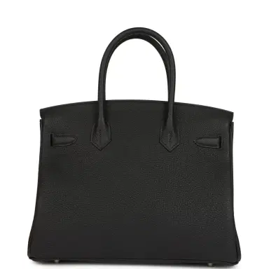 HERMÈS Hermes Birkin 30 Black Togo Palladium Hardware | Thumbnail 4 HERMÈS Hermes Birkin 30 Black Togo Palladium Hardware | Thumbnail 4