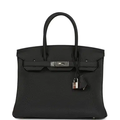 HERMÈS Hermes Birkin 30 Black Togo Palladium Hardware | Thumbnail 1 HERMÈS Hermes Birkin 30 Black Togo Palladium Hardware | Thumbnail 1