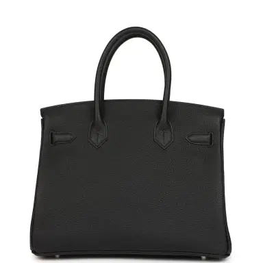 HERMÈS Hermes Birkin 30 Black Togo Palladium Hardware | Thumbnail 4