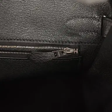 HERMÈS Hermes Birkin 30 Black Togo Palladium Hardware | Thumbnail 9