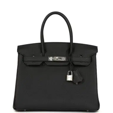 HERMÈS Hermes Birkin 30 Black Togo Palladium Hardware | Thumbnail 1