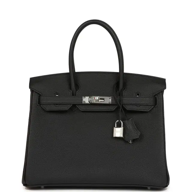 hermes Hermes Birkin 30 Black Togo Palladium Hardware