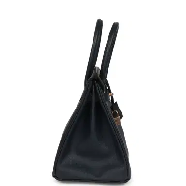 HERMÈS Hermes Birkin 30 Bleu Indigo Epsom Rose Gold Hardware | Thumbnail 3