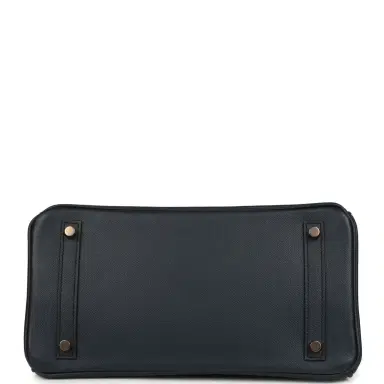 HERMÈS Hermes Birkin 30 Bleu Indigo Epsom Rose Gold Hardware | Thumbnail 6