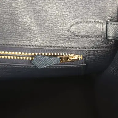 HERMÈS Hermes Birkin 30 Bleu Indigo Epsom Rose Gold Hardware | Thumbnail 9