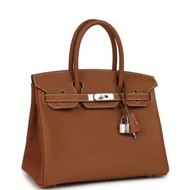 HERMÈS Hermes Birkin 30 Gold Togo Palladium Hardware | Thumbnail 2