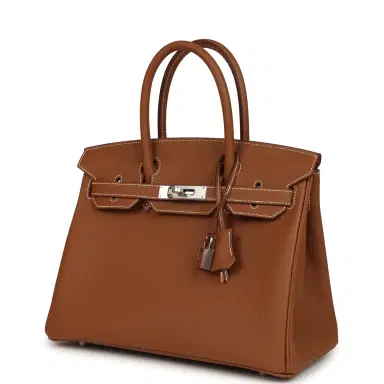 HERMÈS Hermes Birkin 30 Gold Togo Palladium Hardware | Thumbnail 5