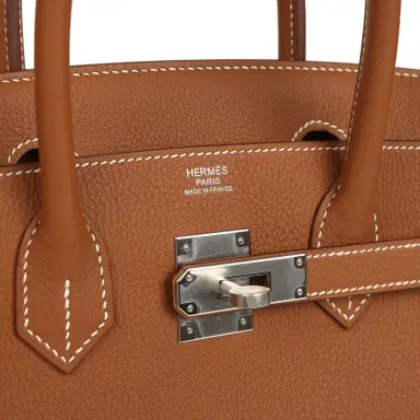 HERMÈS Hermes Birkin 30 Gold Togo Palladium Hardware | Thumbnail 7